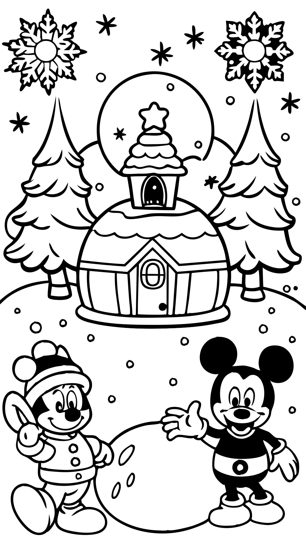 disney winter coloring pages